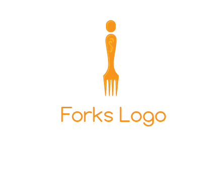 letter i incorporated with fork logo