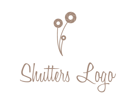 shutters as flowers photography logo