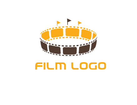 film reel incorporated with stadium logo