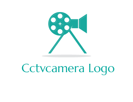 film reel incorporated with camera logo