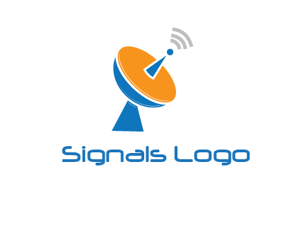 satellite with signals logo