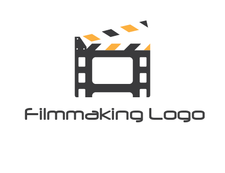 film reel incorporated with clapper board logo