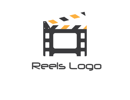 film reel incorporated with clapper board logo