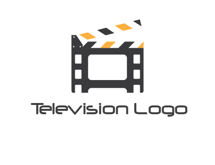 film reel incorporated with clapper board logo