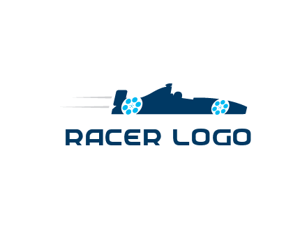 film reel incorporated with racing car logo