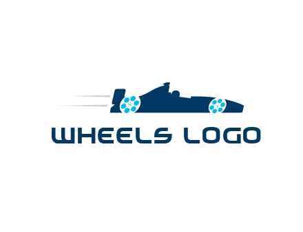 film reel incorporated with racing car logo