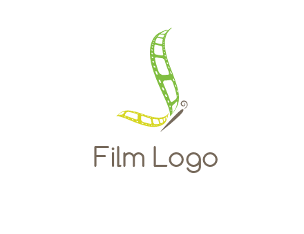 butterfly made of film reel logo