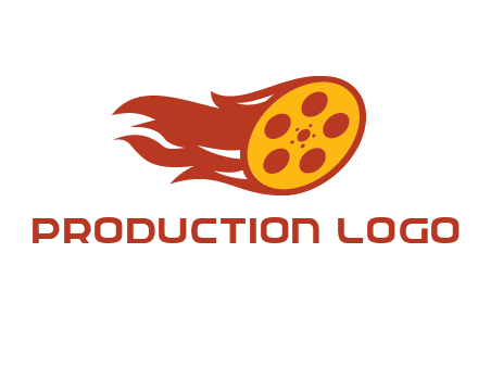 film reel incorporated with fire logo