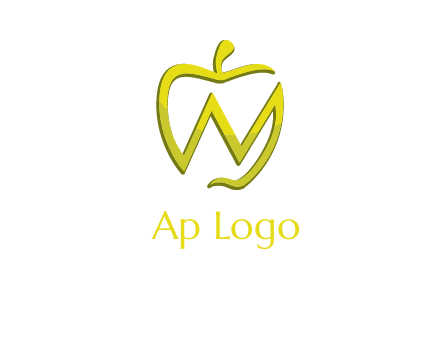 letter N incorporated with apple logo