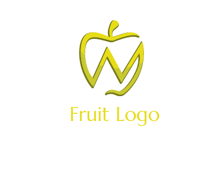 letter N incorporated with apple logo