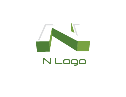 3D letter N logo