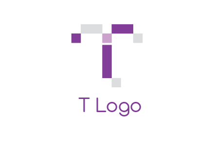 Digital letter T logo