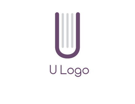 book made of letter U logo