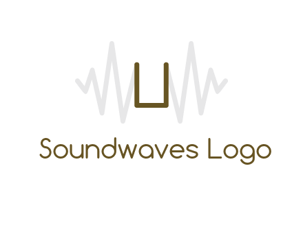 letter U between sound waves logo