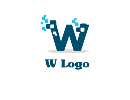 Digital letter W logo