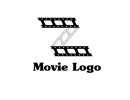 film reel forming letter Z logo