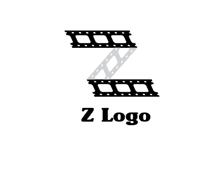 film reel forming letter Z logo