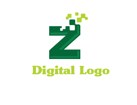 digital letter z logo