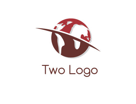 swoosh on the globe logo