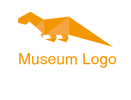 origami T-rex dinosaur logo