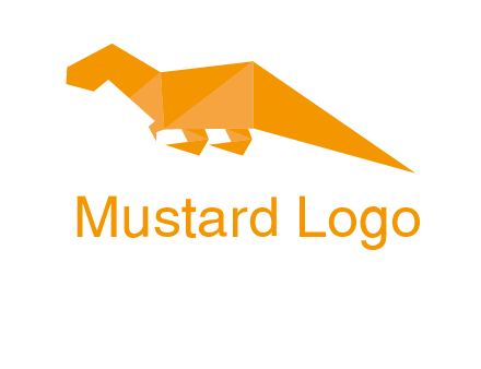 origami T-rex dinosaur logo