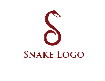 Letter S made of snake logo