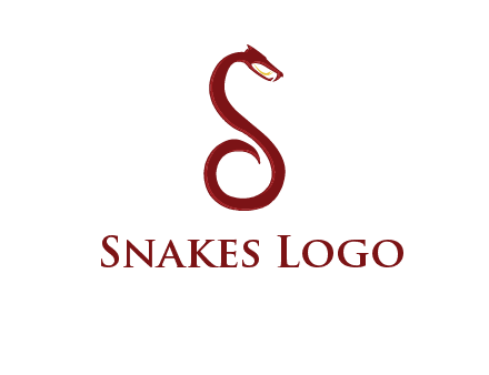 Letter S made of snake logo