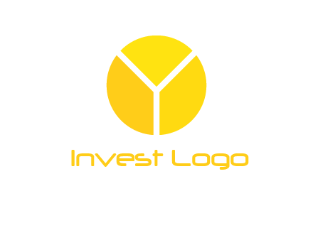 Letter Y forming pie chart logo