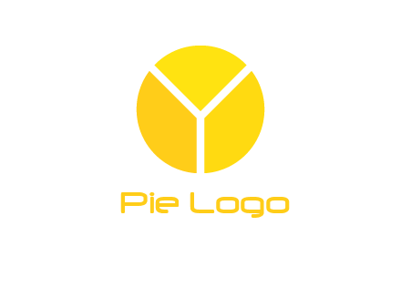 Letter Y forming pie chart logo