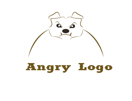 outline of bulldog head logo