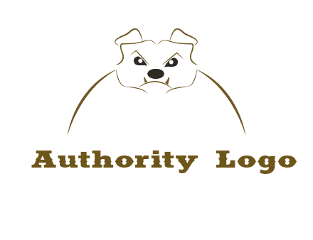 outline of bulldog head logo