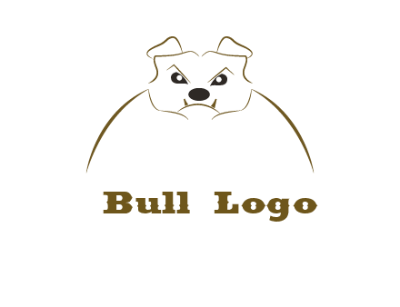 outline of bulldog head logo