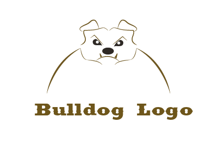 outline of bulldog head logo