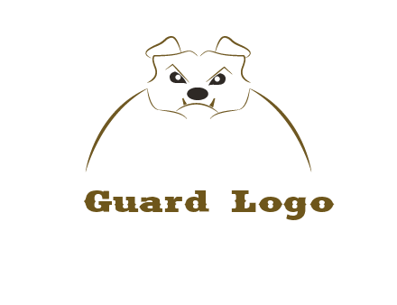 outline of bulldog head logo