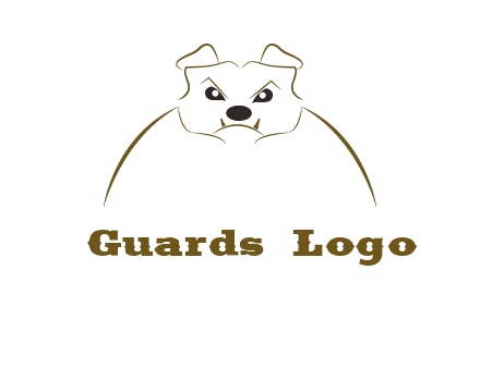 outline of bulldog head logo