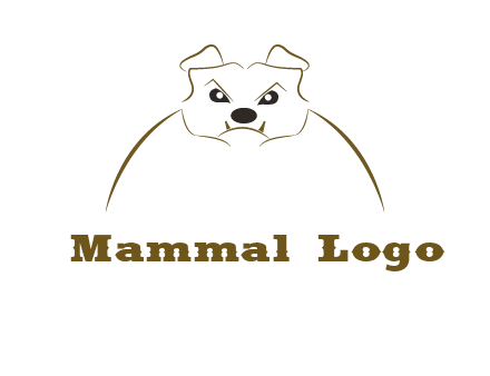 outline of bulldog head logo