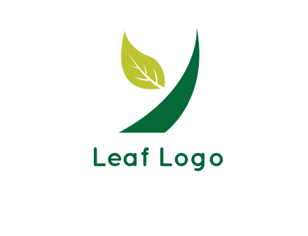 Letter Y made of leaf logo