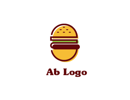 abstract burger logo