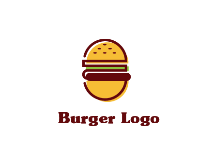 abstract burger logo