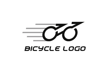 fast abstract bicycle logo