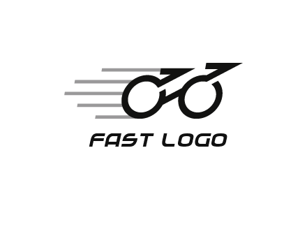 fast abstract bicycle logo