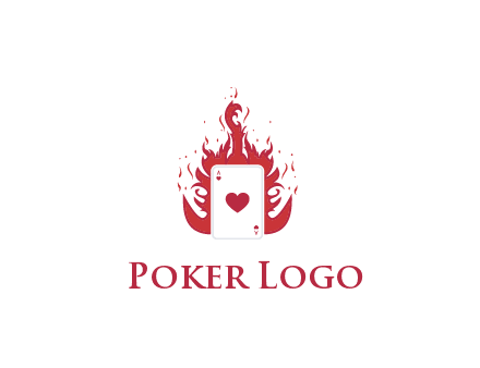 ace of hearts flame vector