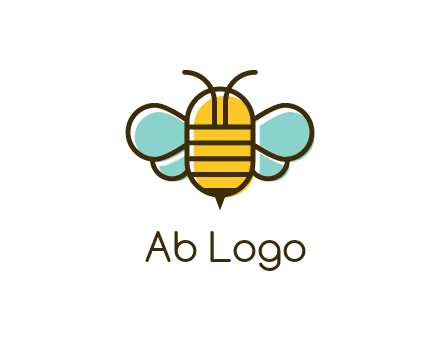 abstract honey bee logo