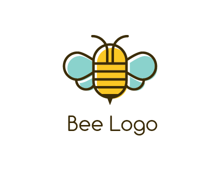 abstract honey bee logo