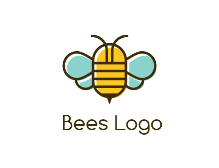 abstract honey bee logo