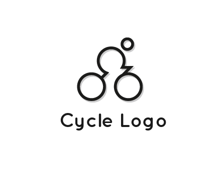 abstract bicycle with rider icon