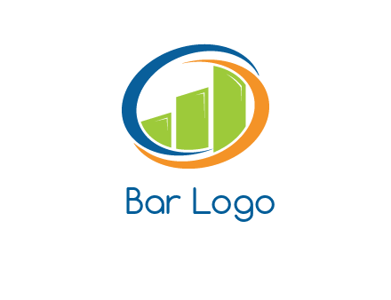 financial bar inside swooshes logo