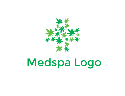 marijuana creating medical cross symbol