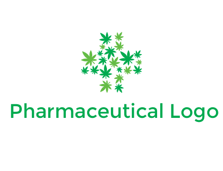 marijuana creating medical cross symbol