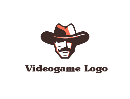 cowboy with moustache illustration